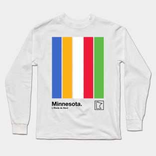 Minnesota // Original Minimalist Artwork Poster Design Long Sleeve T-Shirt